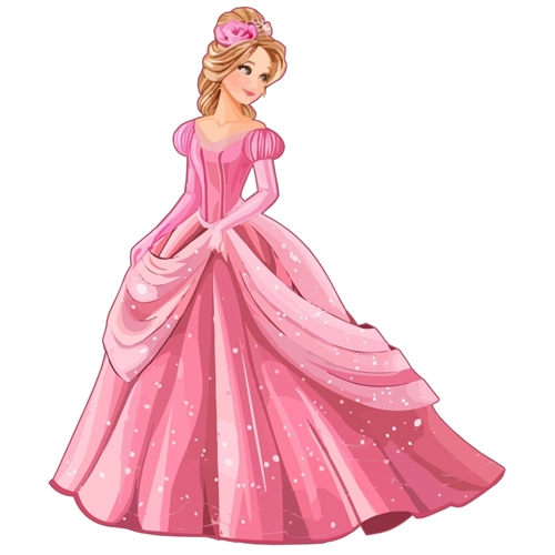 Princess Theme Rose Garden Princess Transparent Sticker